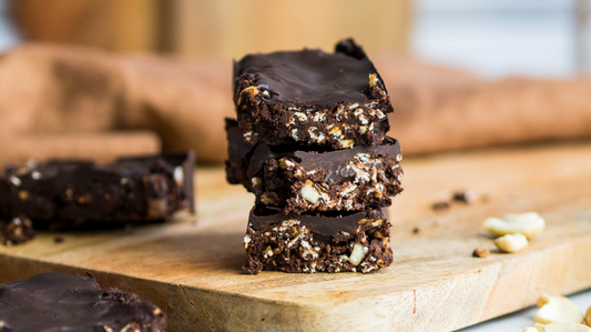 Vegane Schokoladen-Protein-Riegel