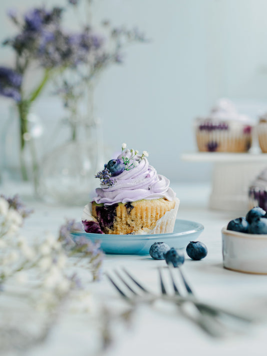 Vegane Blaubeer-Muffins mit Frischkäse-Topping – Einfaches Rezept für saftige Muffins
