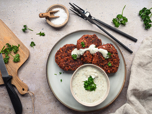 Vegane Kidneybohnen-Rote-Bete-Bratlinge: Proteinreich und Nährstoffgeladen