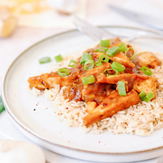 Orangen Tofu mit Reis Rezept: Ein fruchtiger veganer Genuss