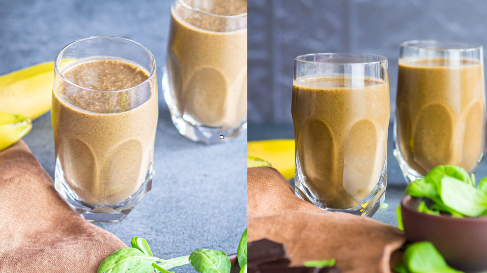 Spinat-Schokoladen Proteinshake