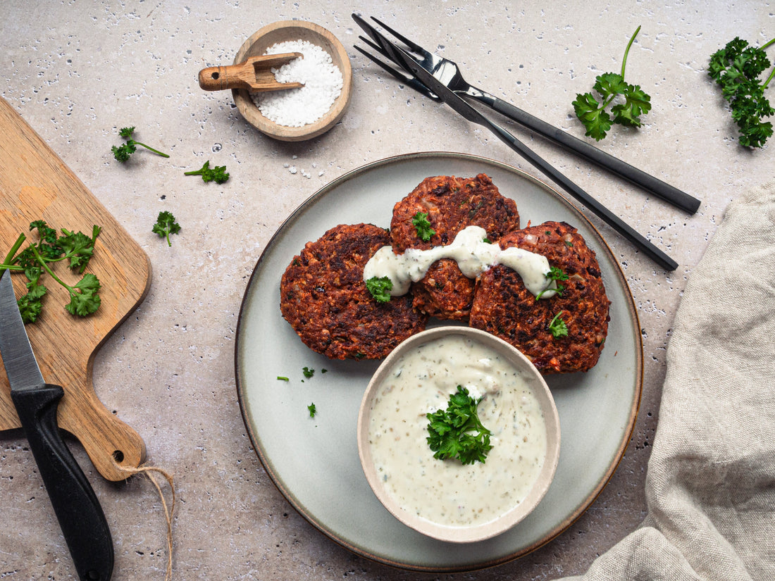 Vegane Kidneybohnen-Rote-Bete-Bratlinge: Proteinreich und Nährstoffgeladen