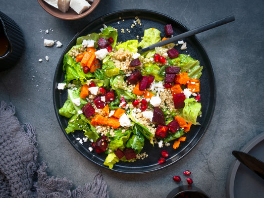 Süßkartoffel-Rote-Bete-Salat mit Feta
