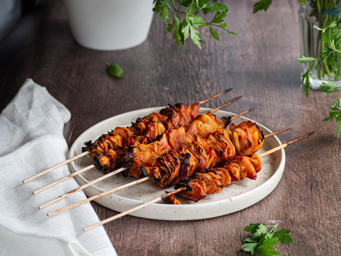 Vegane Kohlrabi-Spieße vom Grill
